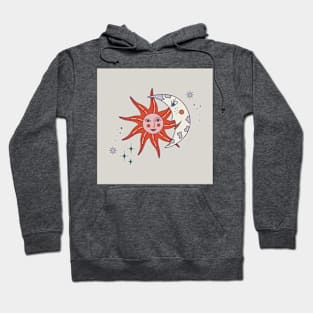 Moon and sun faces Hoodie